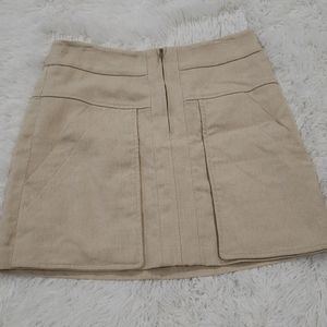 Ann Taylor heavy twill linen & cotton skirt